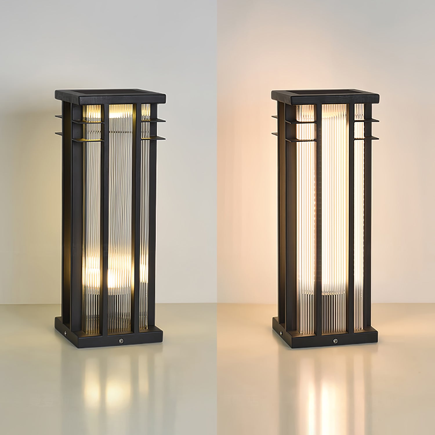 Dual Axis Outdoor Post Lamp - Adjustable Solar Powered LED Light for Garden, Patio, and Driveway Lighting