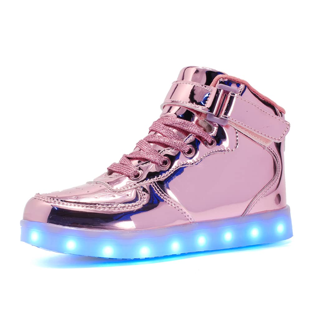 HIWISH LED Light Up Sneakers - USB Rechargeable High Top Glowing Shoes for Men, Women & Kids | Perfect for Night Running, Raves, Parties & Festivals