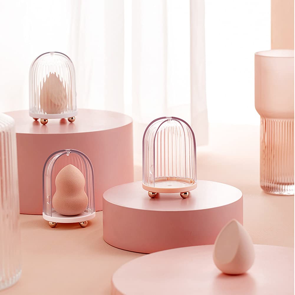 Premium Makeup Sponge Holder & Travel Case with Translucent Lid - Blender Storage Container for Beauty Sponges | Perfect for Travel, Gym, and On-the-Go Makeup Touch-Ups