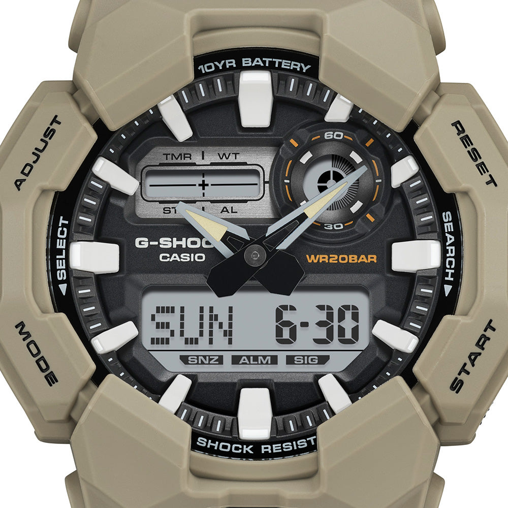 Casio G-Shock GA010 5A Rugged Combi Bracelet Digital Watch - Shock Resistant & Waterproof for Outdoor Sports, Hiking, and Military Use