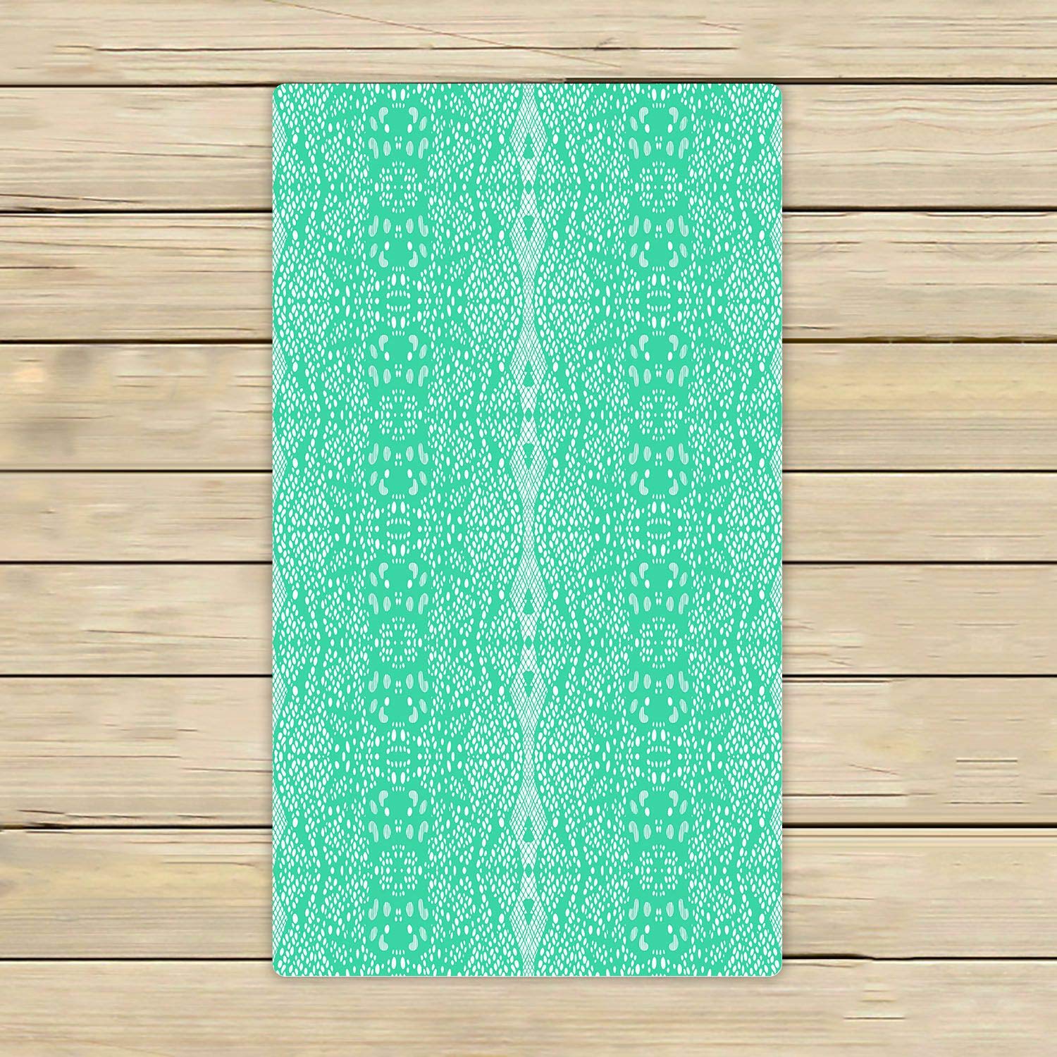 ABPHQTO Lace Mint Color Towels - 16x28 Inch Soft Absorbent Bath, Beach, Pool & Spa Towels for Travel, Gym & Hand Towel - Perfect for Swimming, Yoga, Vacation & Luxury Bathroom Decor