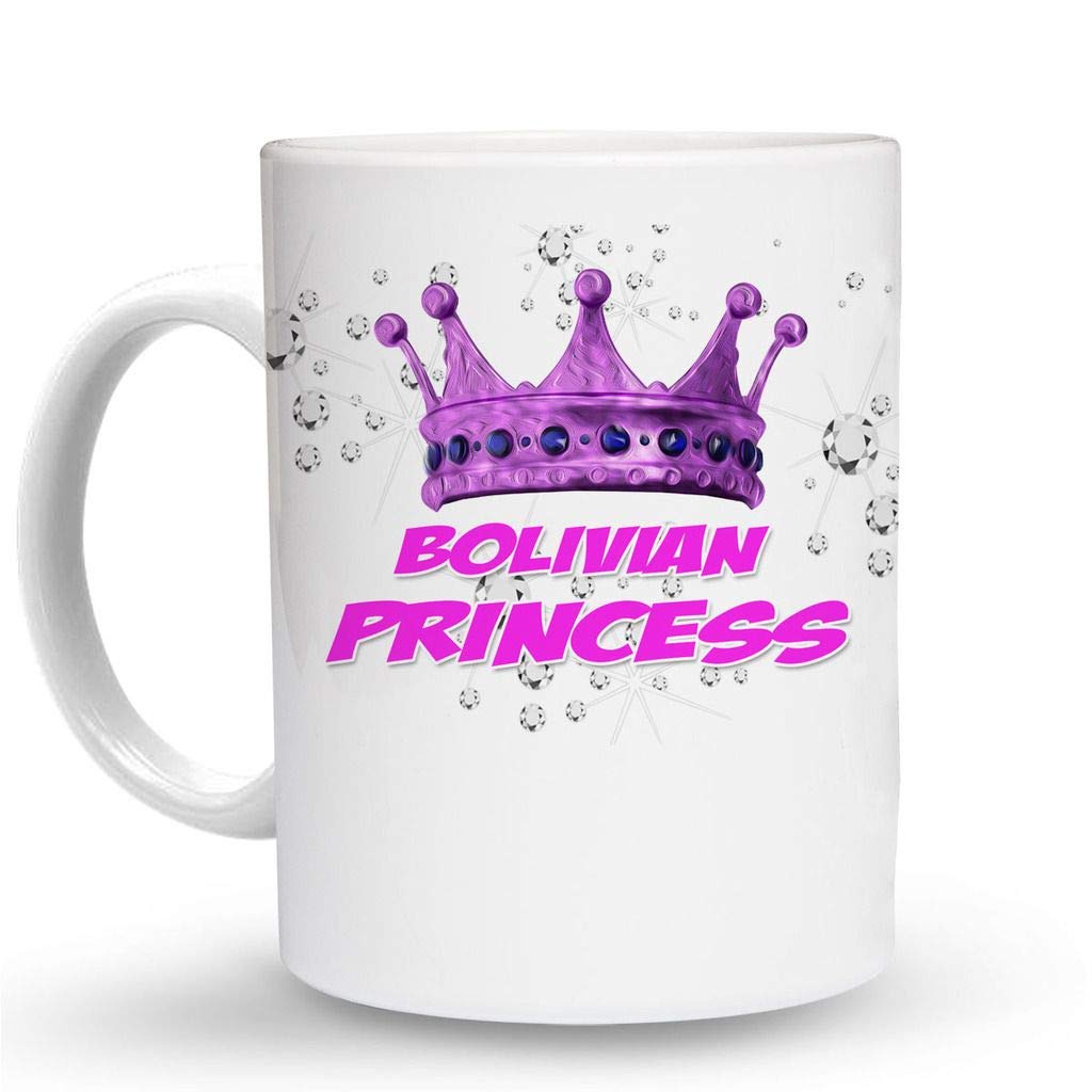 Makoroni - BOLIVIAN PRINCESS 11 Oz Ceramic Coffee Mug - Handcrafted Travel Mug for Office, Home & Gifts - Durable Tea Cup with Unique Design #a45