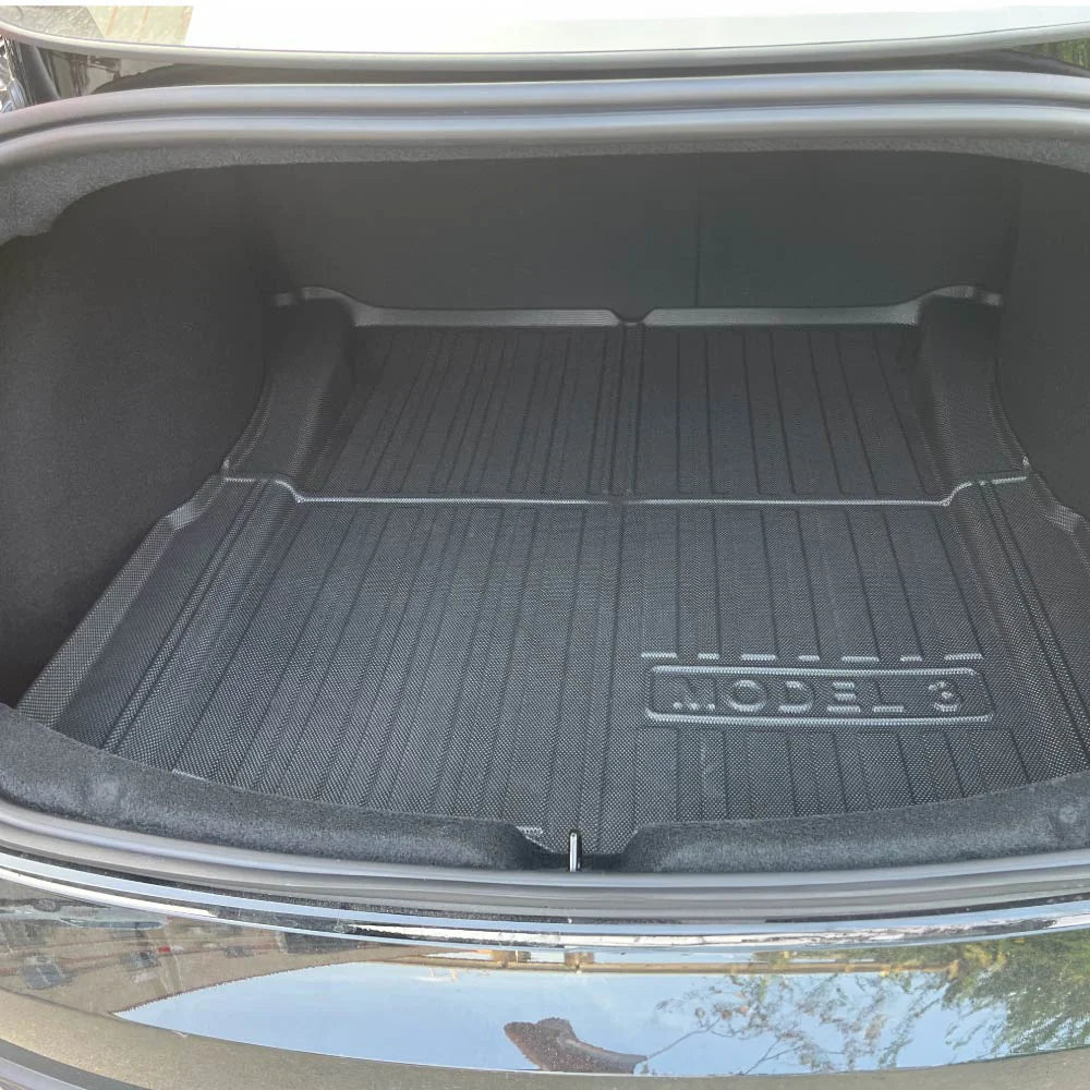 2024 Tesla Model 3 Highland All-Weather Floor Mats Full Set - 8-Piece Complete Coverage Car Floor Liners with Carpet Inserts | Perfect for Daily Commuting, Road Trips & Winter Protection
