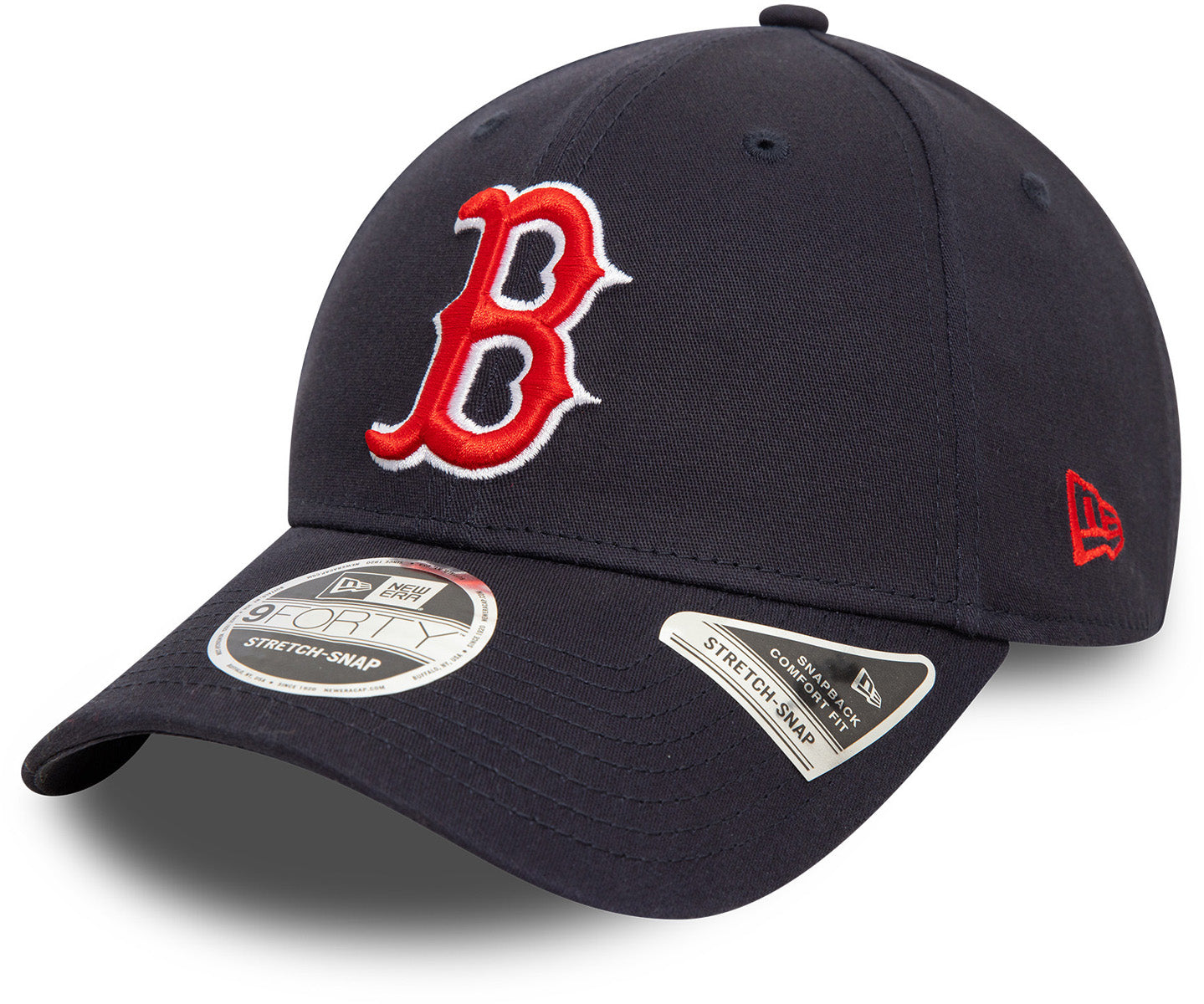 Boston Red Sox New Era 9Forty Adjustable Snapback Baseball Cap - Navy Blue MLB Fan Hat for Men & Women - Perfect for Games, Tailgating & Everyday Wear