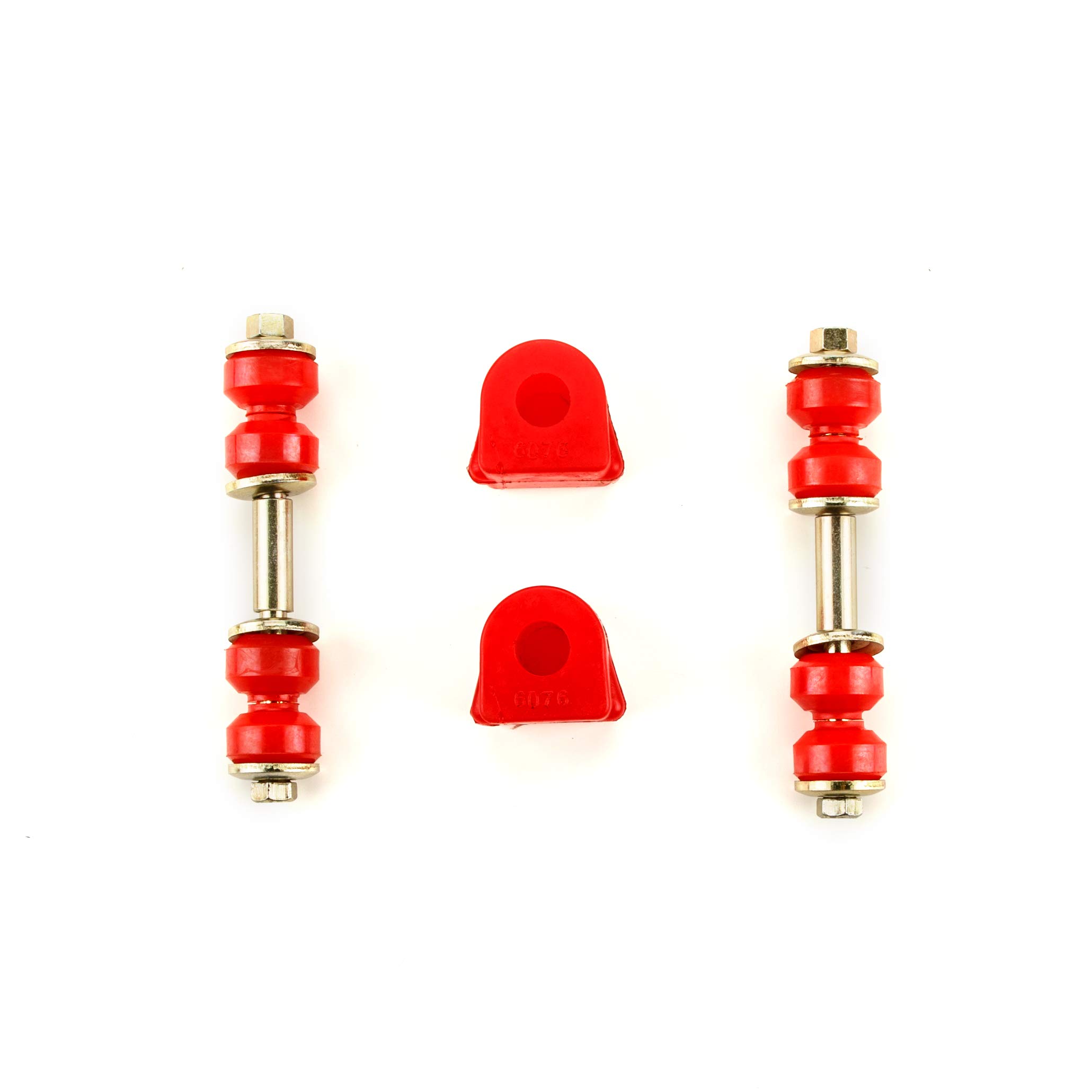 High-Performance Red Polyurethane Suspension Rebuild Kit for Chevrolet Corvette - 22-Piece Set with OEM Spec Bushings & Components | Front End Replacement Parts for Smooth Ride & Enhanced Handling