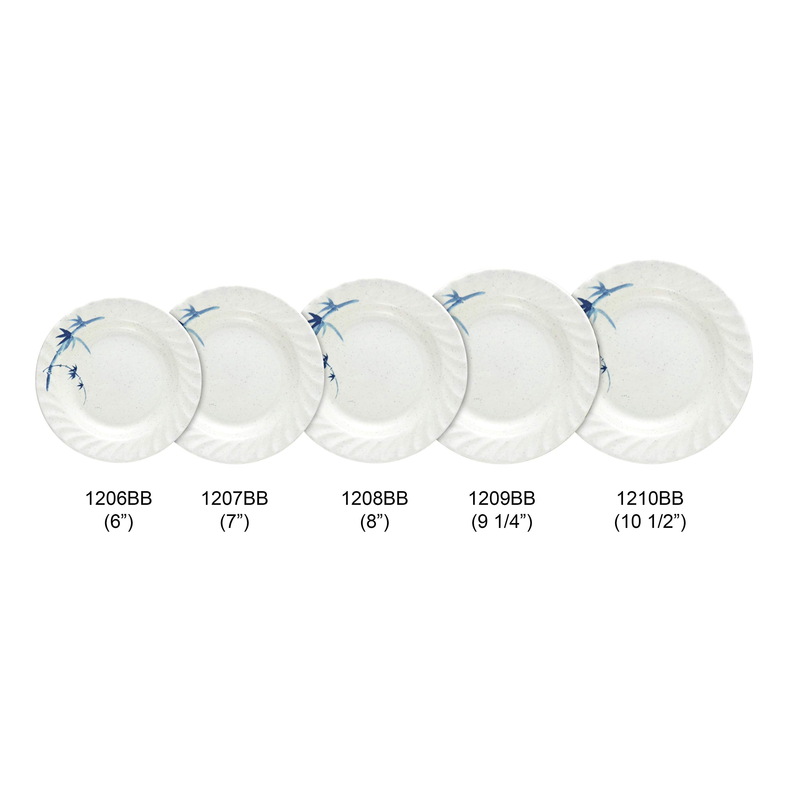 Premium Blue Bamboo Melamine Dinnerware Set - 7