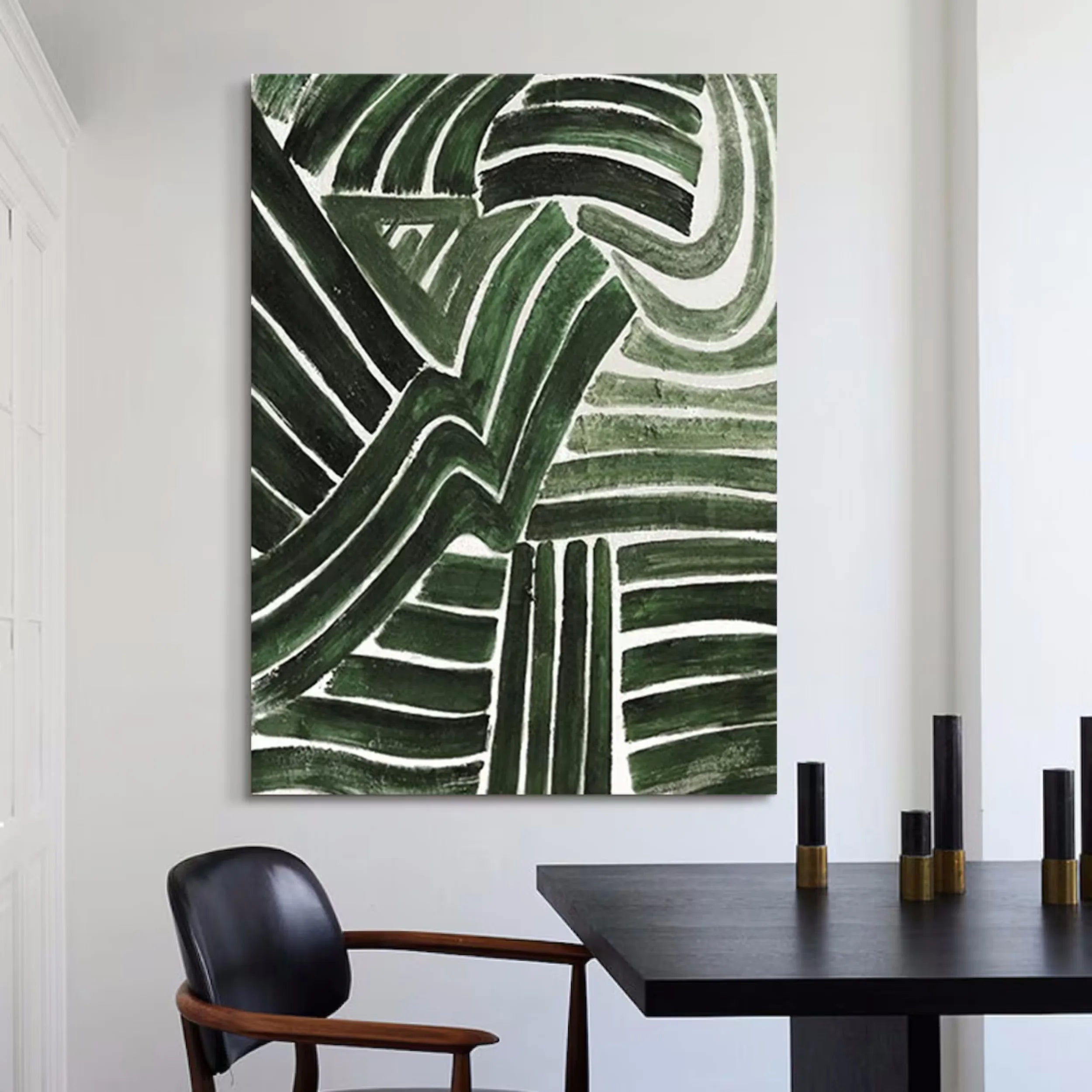 Blue & Green Abstract Wall Art Print #BG035 - Modern Home Decor for Living Room, Bedroom & Office