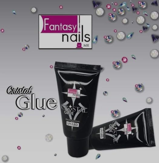 Fantasy Nails Crystal Gel Glue 1oz - Professional UV LED Nail Glue for Acrylic Nails & Nail Art - Perfect for Salon, Home Manicure & DIY Nail Designs