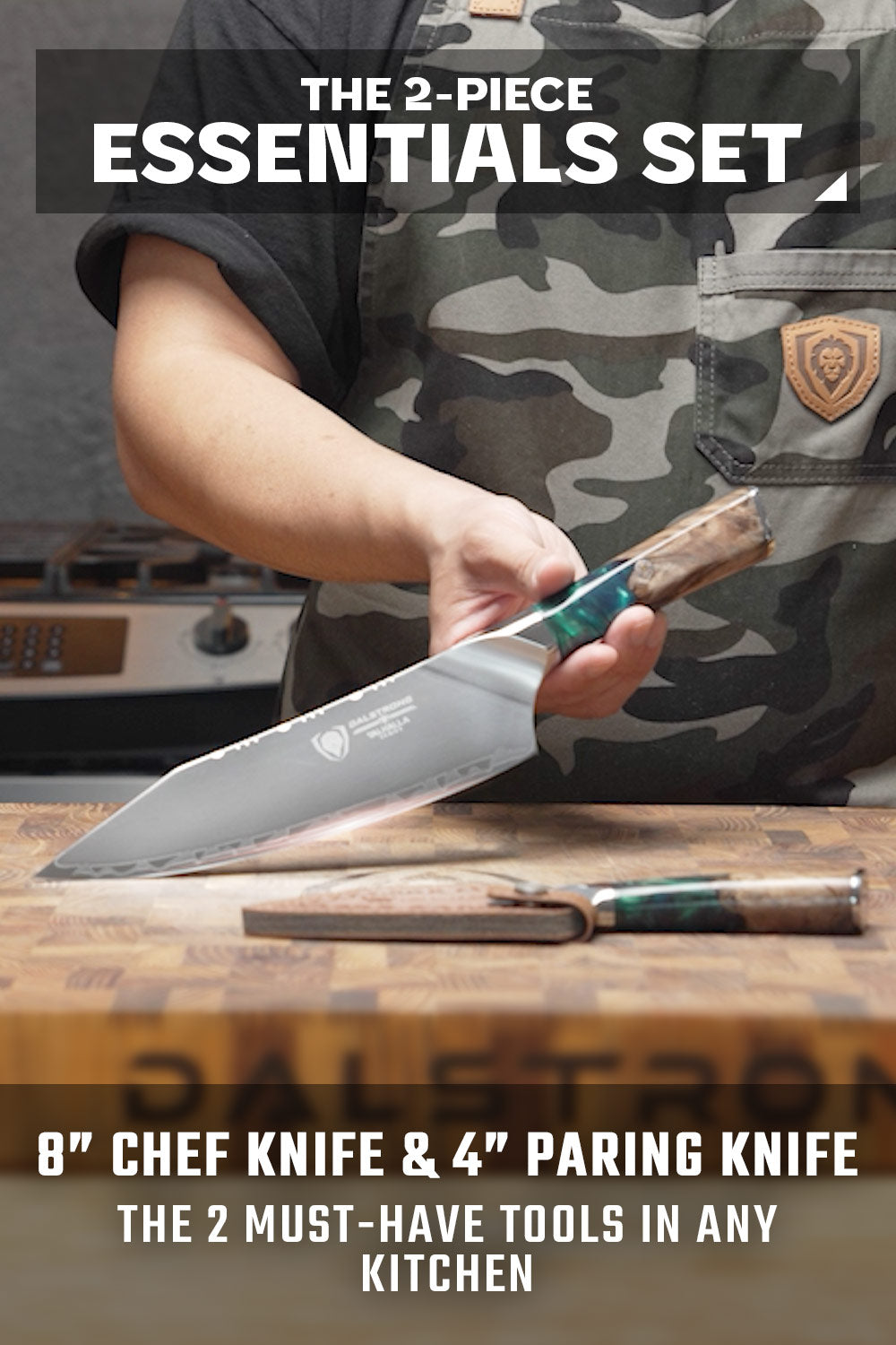 Premium 2-Piece Knife Set - Dalstrong Valhalla Series Chef Knife & Paring Knife for Professional Cooking & Kitchen Prep | High-Quality Stainless Steel Blades | Perfect for Slicing, Dicing & Food Preparation