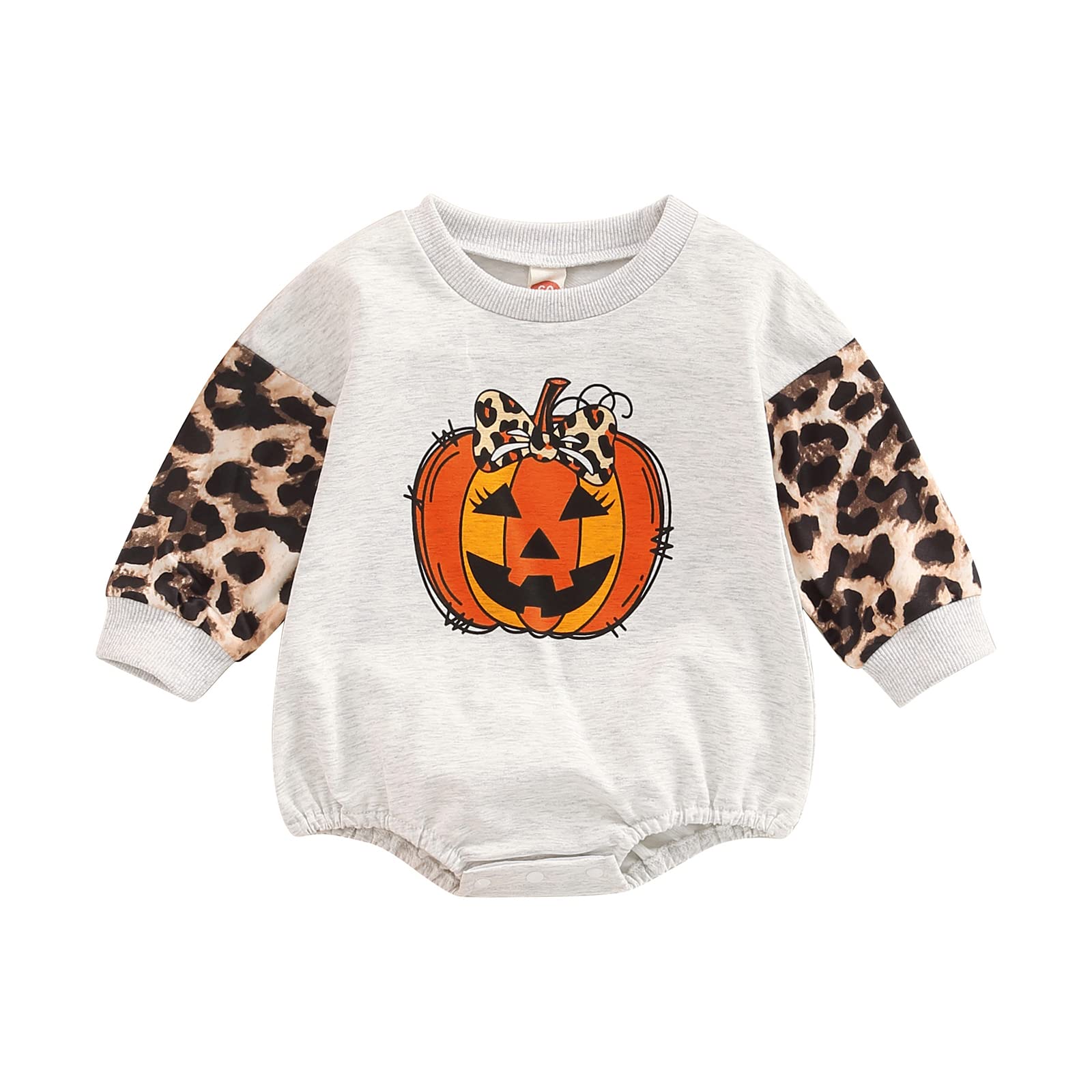 FYBITBO Newborn Halloween Outfit for Girls & Boys - Spooky Season Romper, Bubble Sweatshirt Bodysuit | Fall Baby Costume for Trick-or-Treating, Photo Shoots & Halloween Parties