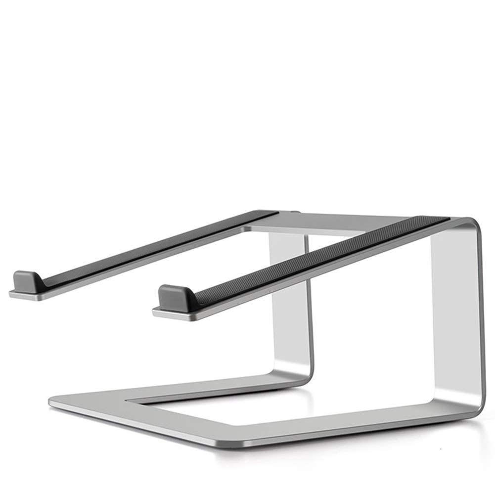 Ergonomic Aluminum Alloy Portable Laptop Stand - Adjustable Height & Angle, Silver | Perfect for Home Office, Bed, Sofa & Travel Use