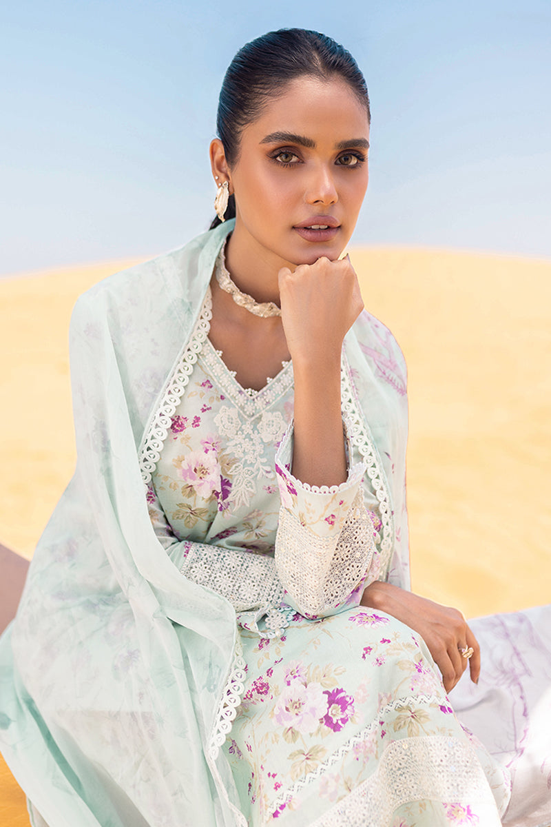 Stylish Grey Mist 3-Piece Printed Lawn Suit for Women - Perfect for Summer Weddings, Parties & Formal Occasions