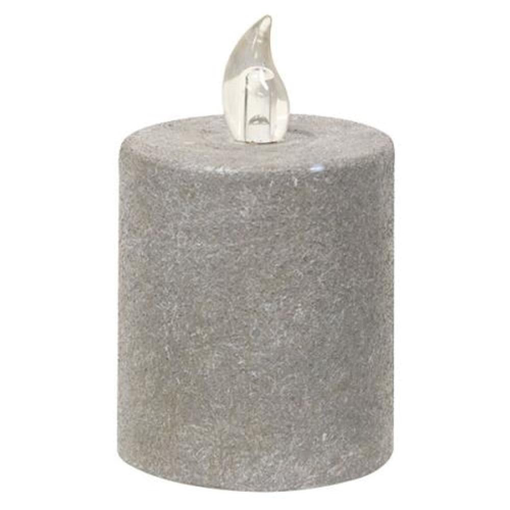 Concrete Style Flame Timer Candle Holder 2.25