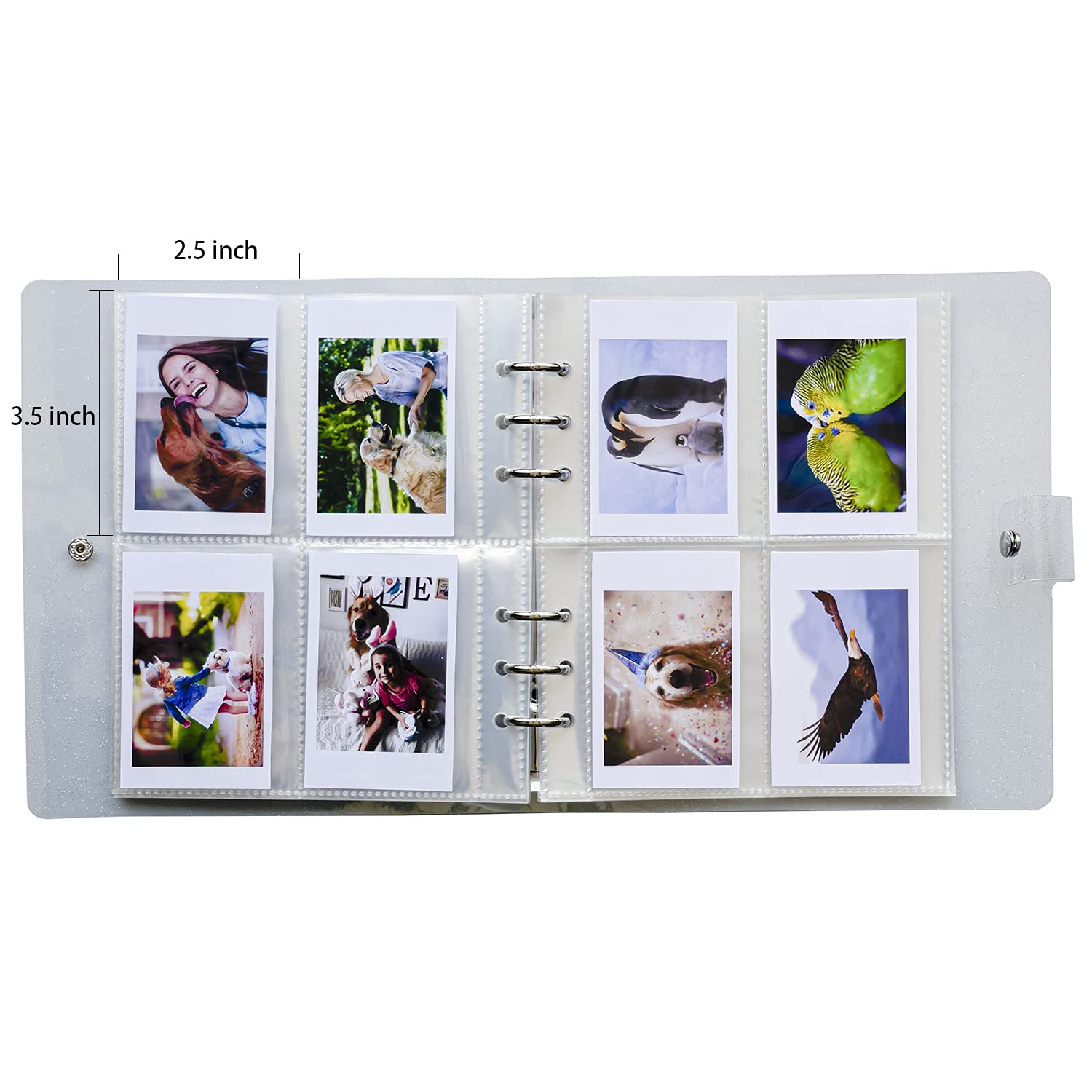 200-Pocket 3-Inch Mini Photo Album for Fujifilm Instax Mini 11/7s/8/8+/9/25/20/50s/70/90 & Polaroid Snap/LiPlay/Link - Instant Camera Photo Book, Name Card Holder (White) - Perfect for Weddings, Parties, Travel Memories and DIY Scrapbooking