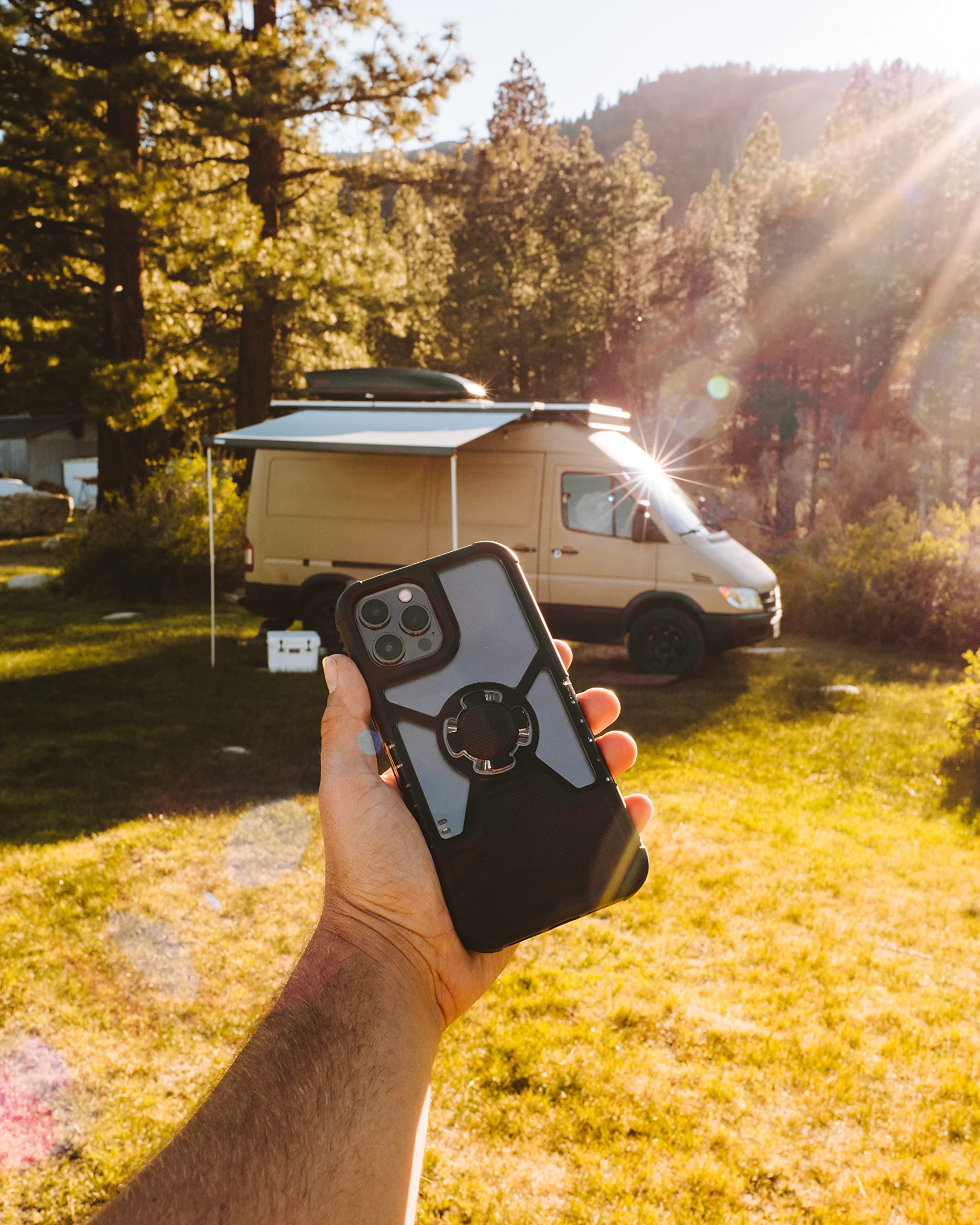 Rokform Crystal Series Slim Magnetic Clear Case for iPhone 12 Mini | RokLock Twist Lock, Dual Magnet, Drop Tested Armor | Perfect for Everyday Use, Outdoor Adventures, and Secure Handling