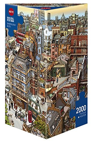 Heye 2000-Piece Triangular Jigsaw Puzzle - Sherlock & Co Detective Theme - Challenging Adult Puzzle for Home Decor & Family Game Night