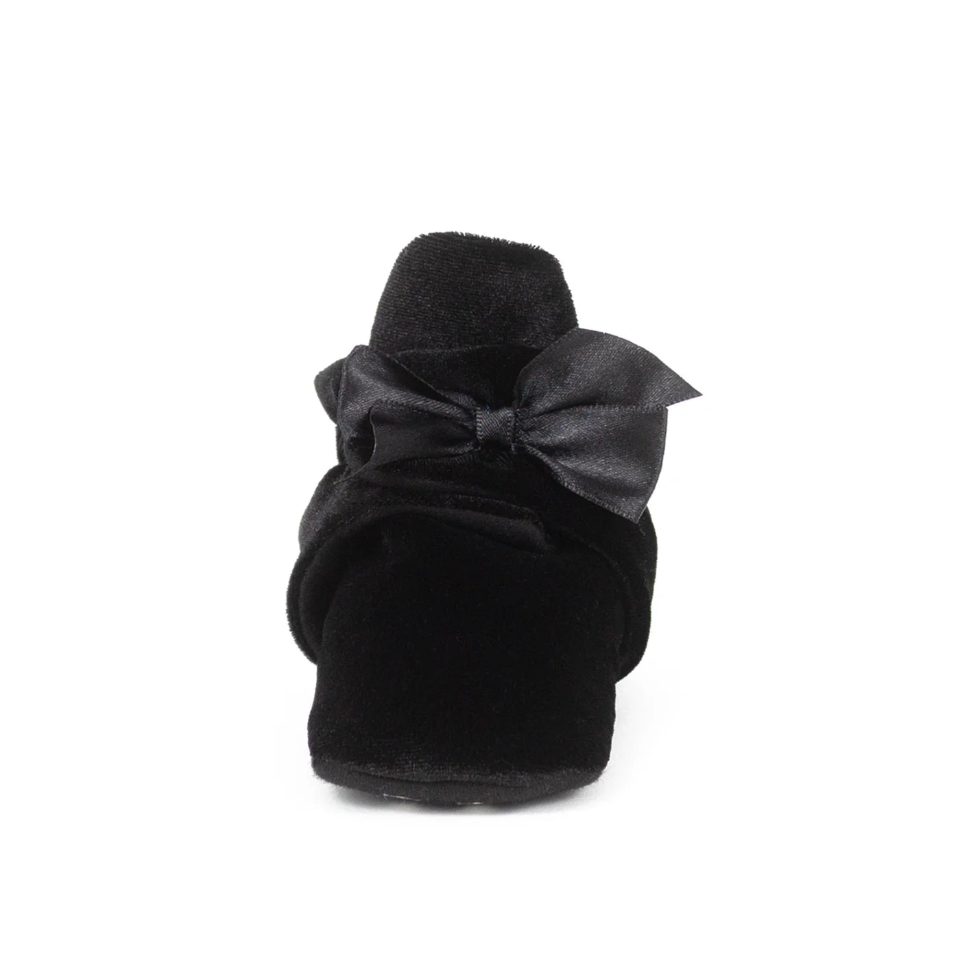 Robeez Black Holiday Bow Snap Booties for Baby Girls - Soft Leather First Walkers with Non-Slip Soles | Perfect for Christmas, New Year & Special Occasions