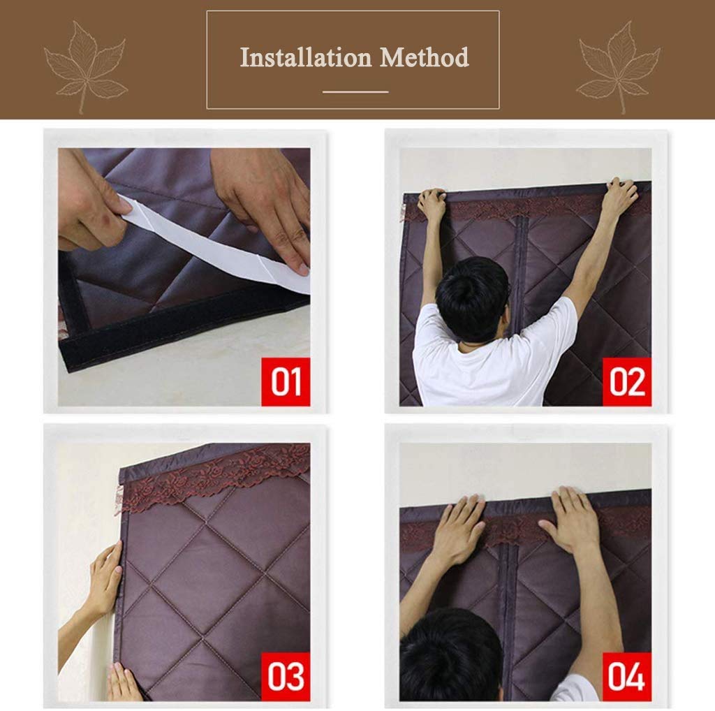 60x95 Inch Magnetic Thermal Insulated Door Curtain - Heavy Duty Winter Cotton Insulation with Electromagnetic Shielding & Noise Reduction | Waterproof, Hands-Free Design for Home, Office & Warehouse Use