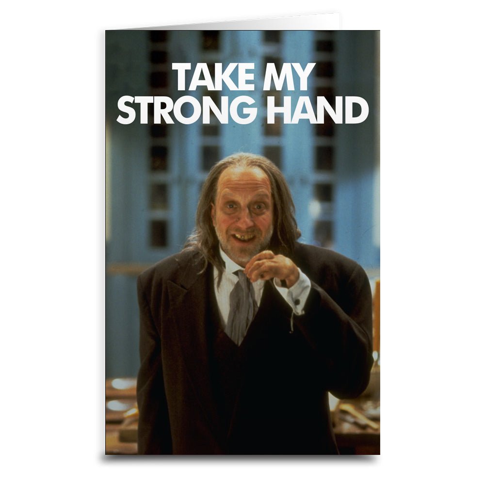 Funny Scary Movie 'Take My Strong Hand' Greeting Card - Perfect for Halloween, Birthday Gifts & Movie Lovers