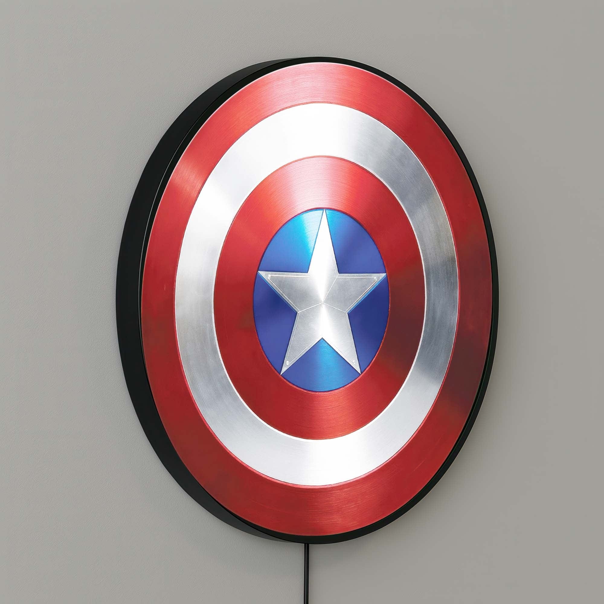 Shield Backlit Tempered Glass Wall Art - Modern LED Illuminated Home Decor for Living Room, Bedroom & Office