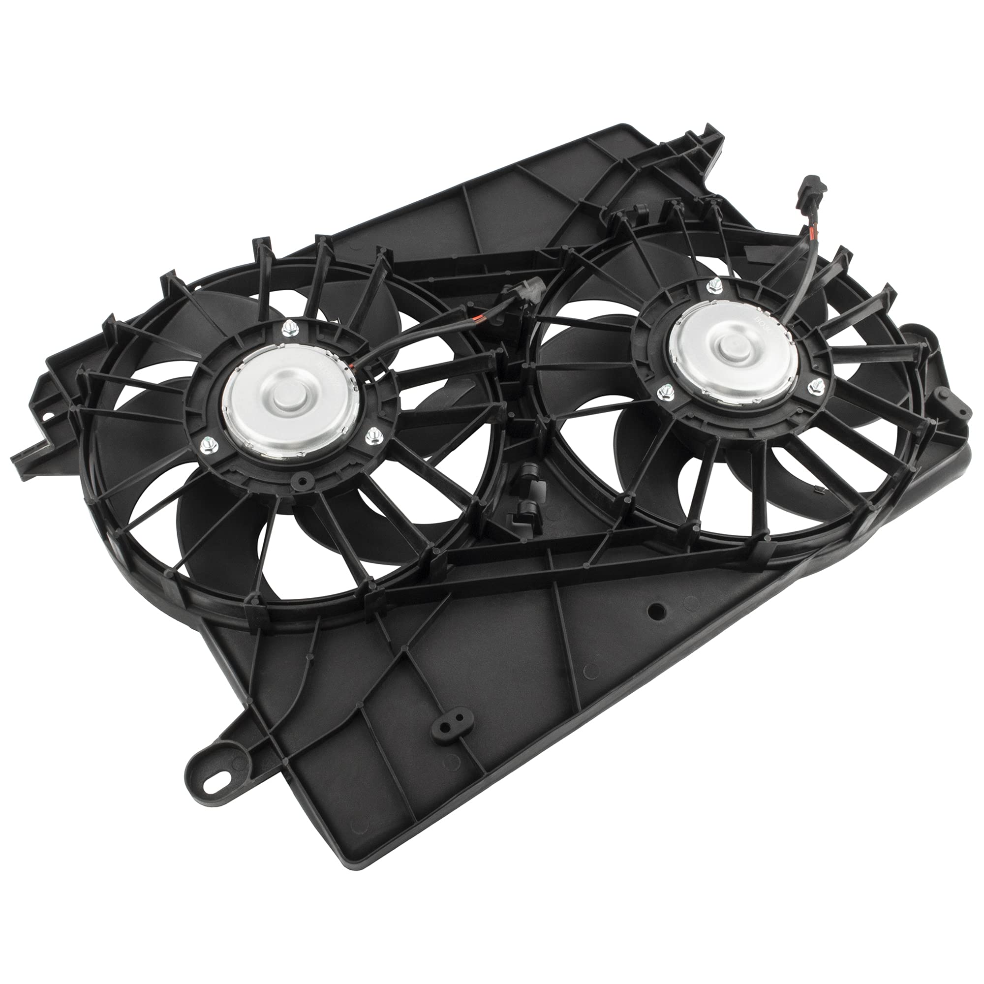 BOXI 620-039 5137714AA Dual Engine Cooling Fan Assembly Compatible with Dodge Challenger 2008-2010, Chrysler 300 2005-2010, Dodge Charger 2006-2010, Magnum 2005-2008 - Perfect for Engine Overheating Prevention & Summer Driving