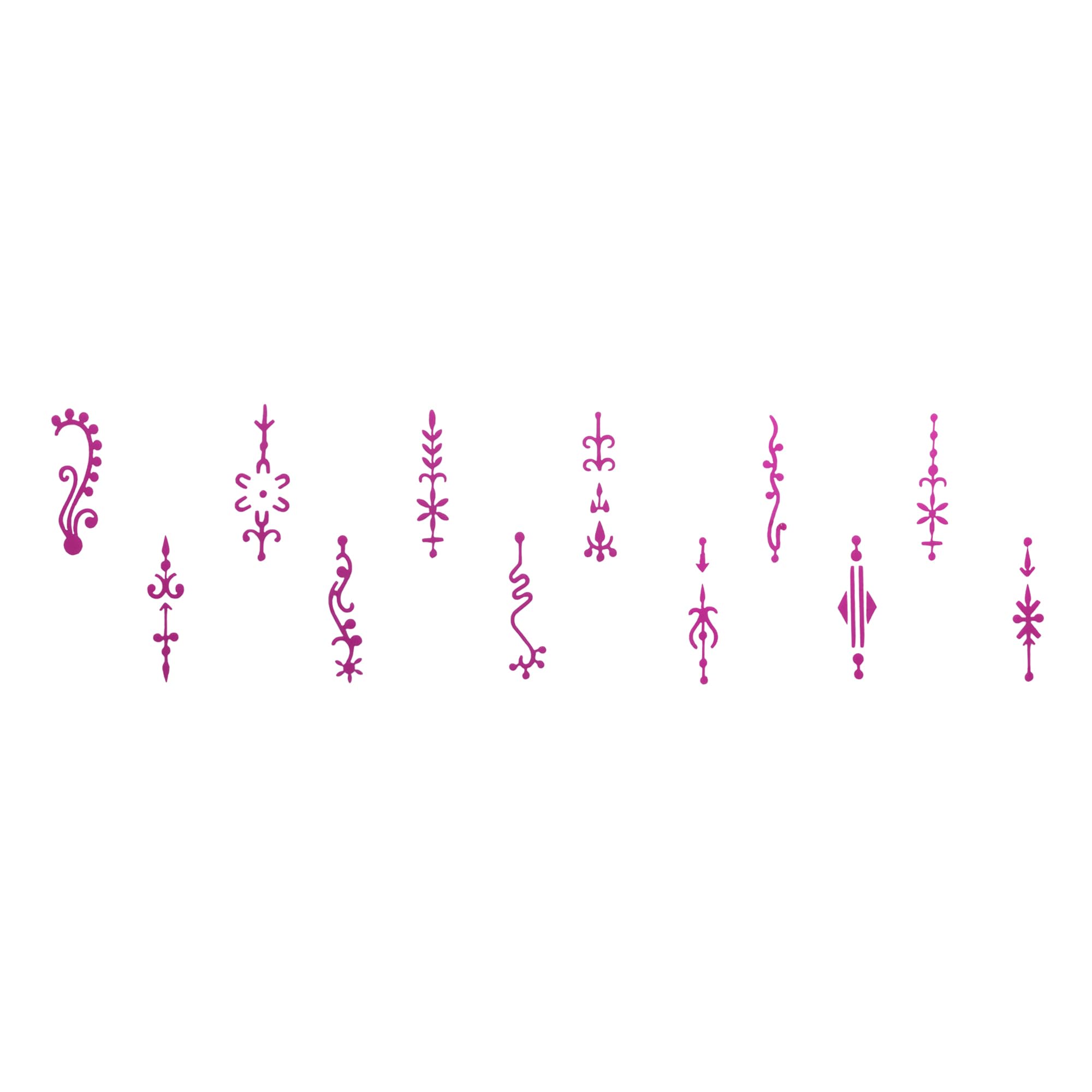 Comet Busters 22mm Long Fancy Pink Bindi for Women - Indian Forehead Jewelry for Weddings, Parties & Festivals (BIN681)