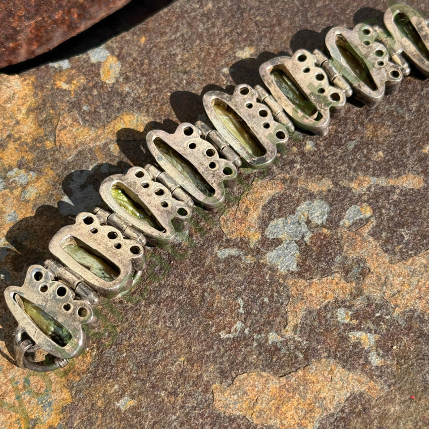 Elegant Sterling Silver Freshwater Pearl & Peridot Wide Panel Bracelet for Women | Dainty Jewelry Gift for Birthday, Anniversary & Special Occasions