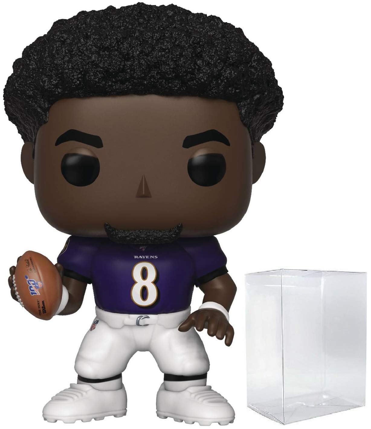 Funko POP Football: Baltimore Ravens - Lamar Jackson Home Uniform Vinyl Figure (3.75 inches) with Box Protector Case | NFL Collectible, Sports Memorabilia Gift for Fans | Display for Home, Office, or Man Cave Decor