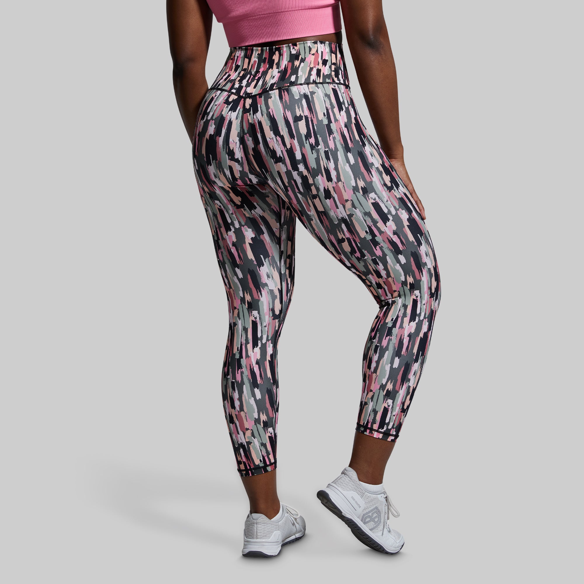 High-Waisted Velocity Leggings for Women - Painted Print Yoga Pants, Workout Running & Gym Tights - Comfortable & Stretchy Activewear for Fitness, Lounge & Everyday Wear
