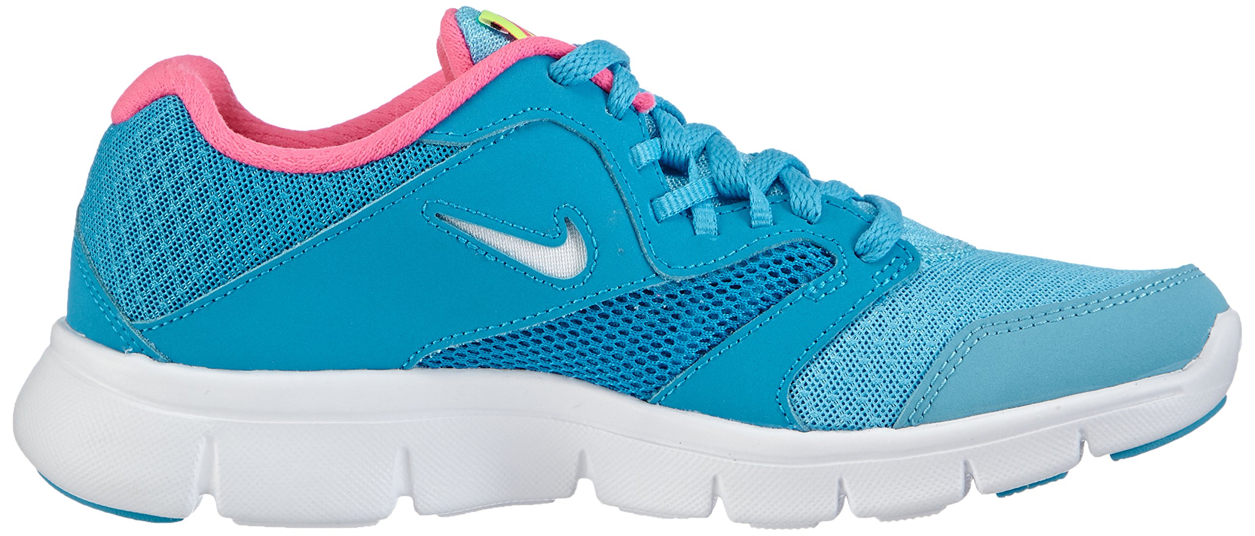 Nike Girl's Flex Experience 3 Running Shoes - Lightweight Athletic Sneakers for Kids, Breathable Mesh & Rubber Sole, Clearwater Blue/Pink - Perfect for School, Sports & Daily Activities