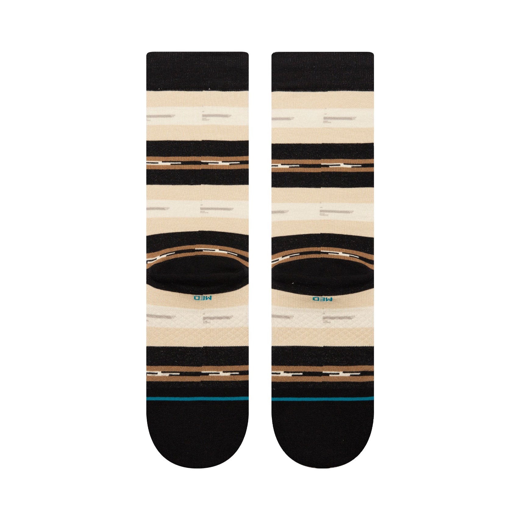 Men's Black Trail Bound Crew Socks - Comfortable Hiking & Outdoor Socks for Walking, Running, Camping - Durable Cotton Blend Athletic Socks