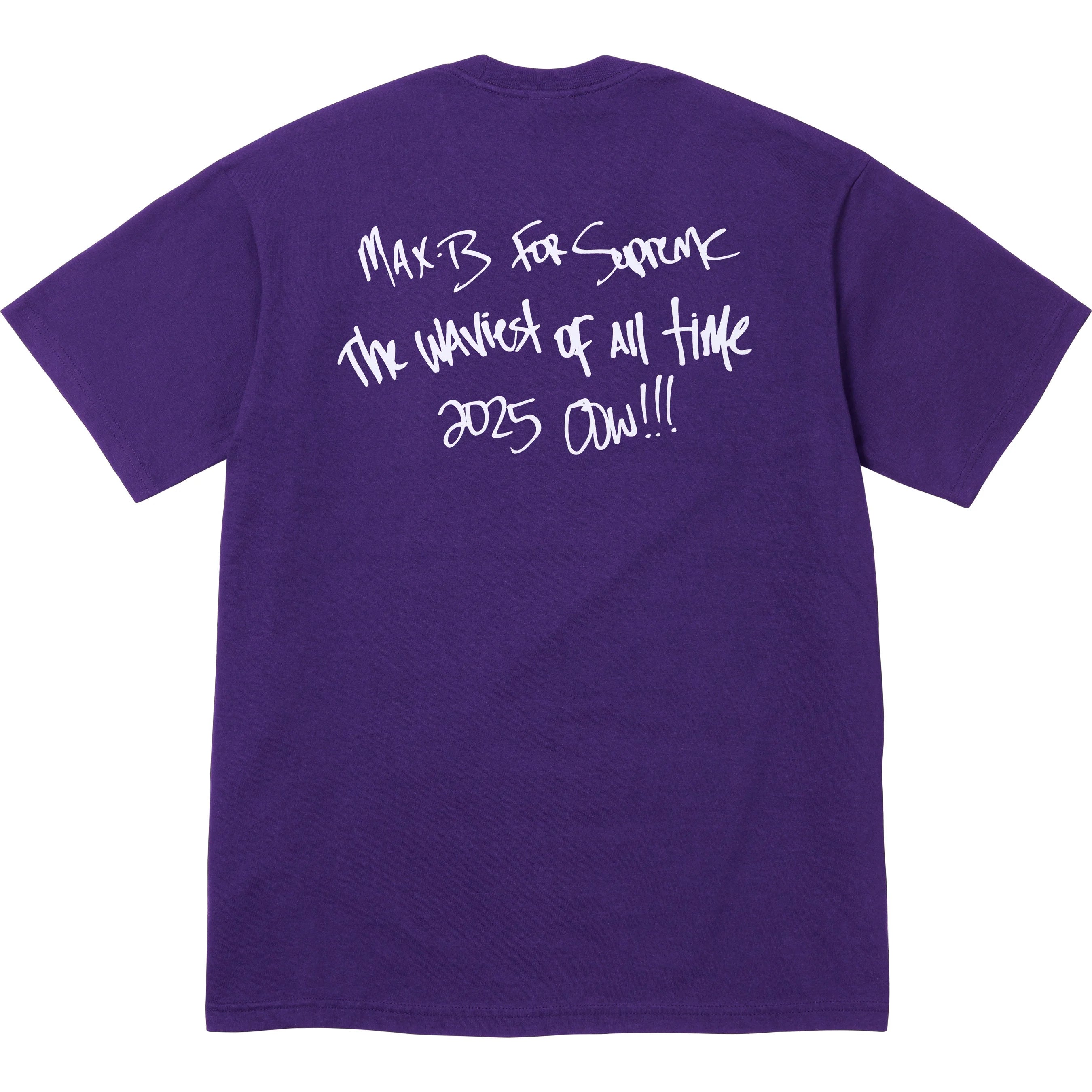Supreme Max B T-Shirt - Purple Cotton Streetwear Tee for Men | Casual Wear, Hip Hop Fashion, Urban Style