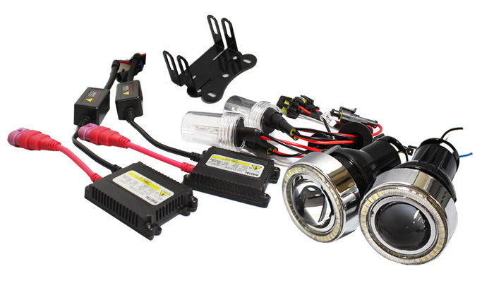 3 Pack Projector Fog Lights with 40 LED Halo Angel Eyes Rings & 12000K HID Combo Kit - Upgrade Your Car's Night Visibility for Off-Road, Street Driving, and Bad Weather Conditions