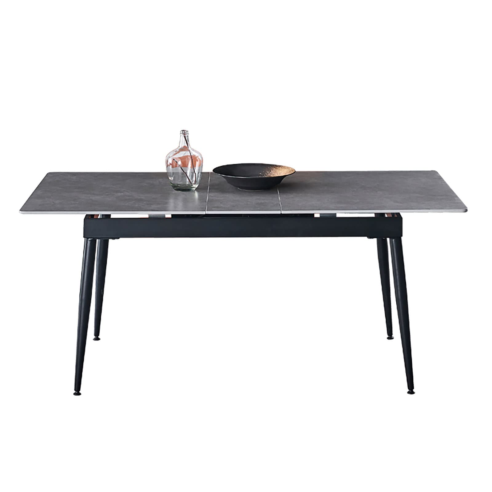 SWTOM Extendable Folding Table - Adjustable Dining Table for Kitchen, Living Room & Dining Room | Perfect for Small Spaces, Family Gatherings & Outdoor Entertaining