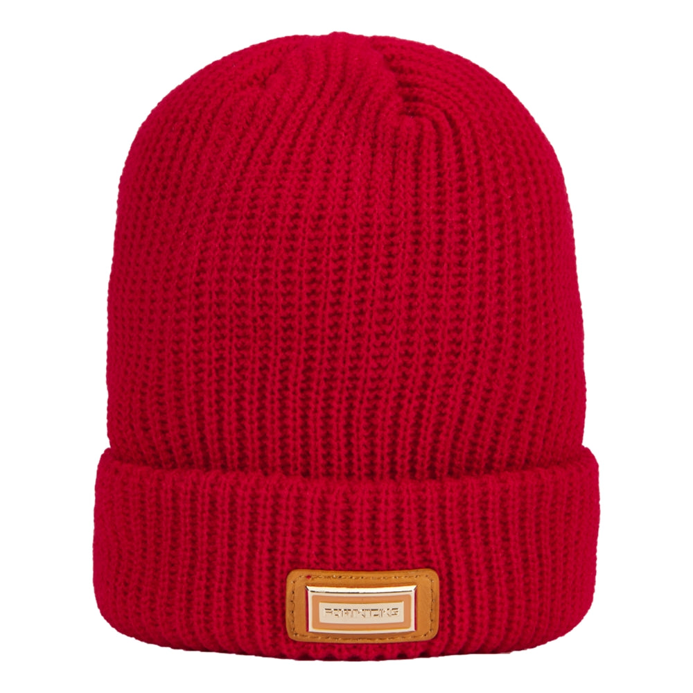 FORKICKS FK Classic Beanie Hat for Men & Women - Soft Winter Knit Cap in Red - Perfect for Skiing, Hiking & Cold Weather Activities