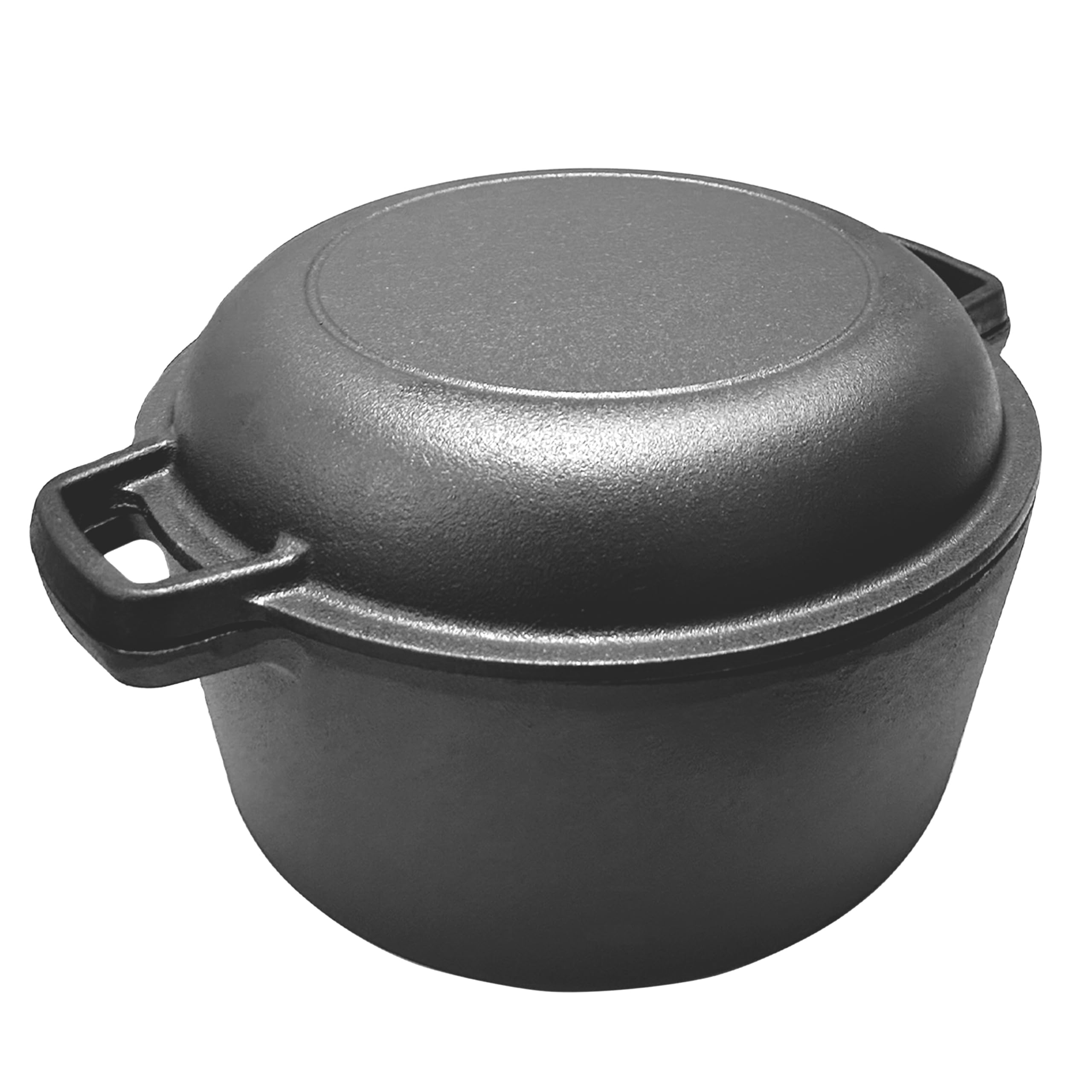 Cuisiland 5QT Cast Iron Combo Cooker – Pre-Seasoned Dutch Oven with 10’’ Skillet Lid – 2-in-1 Multipurpose Cookware for Baking, Searing, Roasting & Frying – Oven & Campfire Safe – Perfect for Home Cooking, Outdoor Camping & BBQ Parties