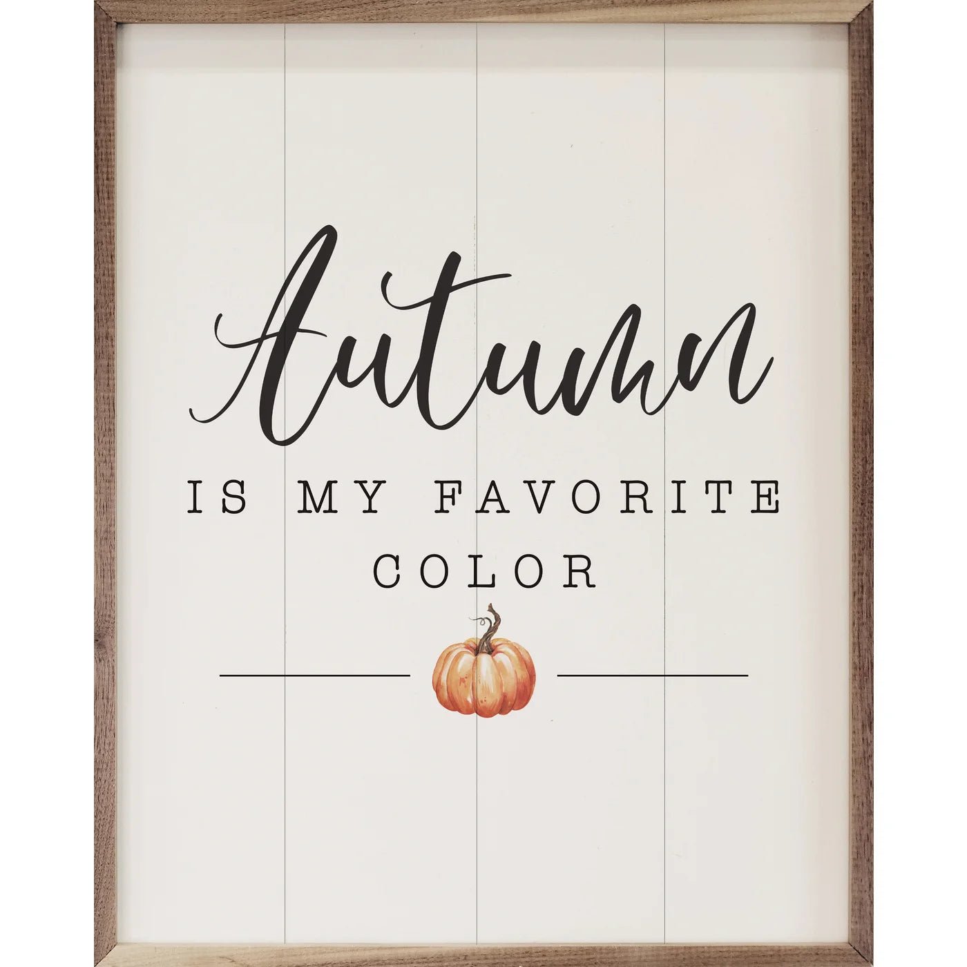 Autumn Is My Favorite Color Wood Framed Print - Fall Decor Wall Art for Living Room, Bedroom & Office - Seasonal Home Decoration