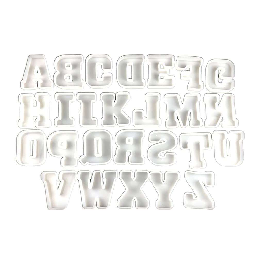 26Pcs Large Silicone Alphabet Molds for Epoxy Resin - DIY Craft Letters for Birthday, Wedding & Home Decoration - Perfect for Cake Toppers, Scrapbooking & Gift Making