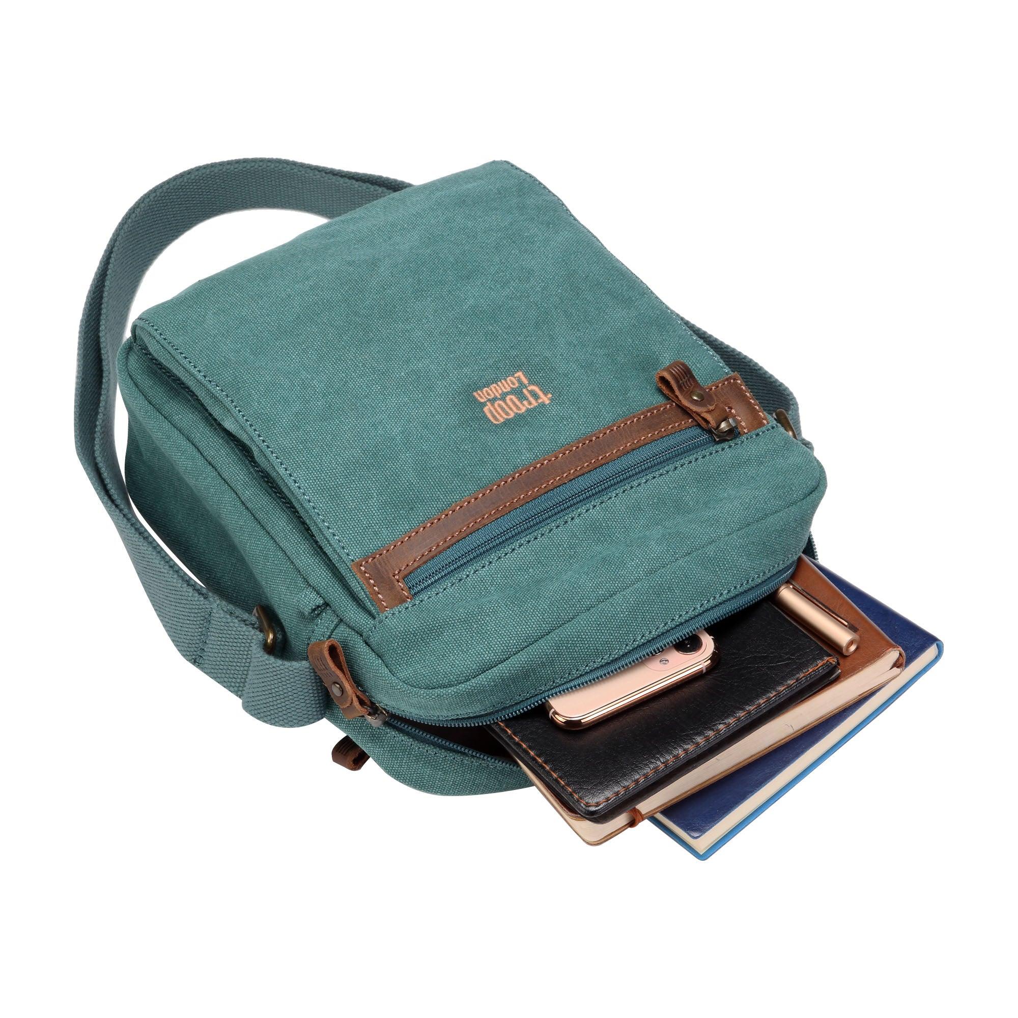 TRP0218 Troop London Classic Canvas Crossbody Bag - Stylish & Durable for Travel, Work & Everyday Use