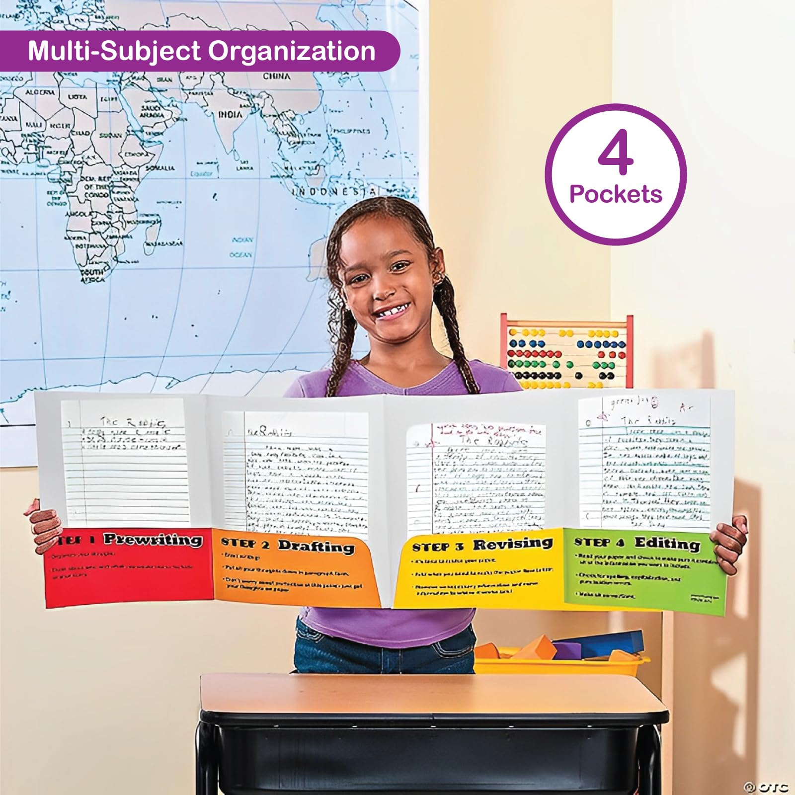 Fun Express Bulk Writing Folders with Pockets - 12-Pack Contemporary ELA Classroom Supplies for Teachers & Students | Perfect for Language Arts Lessons, Homework Organization & School Projects