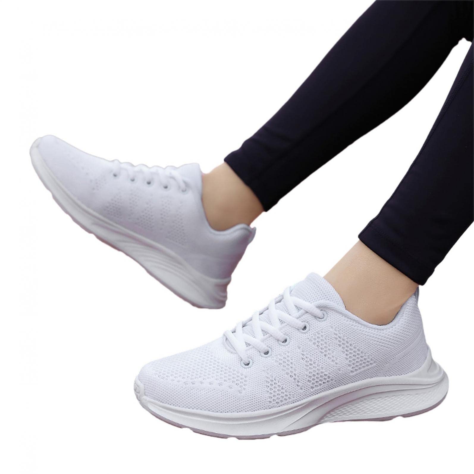 Gibobby Women's Walking Shoes - Breathable Mesh Athletic Running & Tennis Shoes - Non-Slip Comfort Wedge Sneakers for Women - Perfect for Gym, Workout, Jogging & Daily Wear