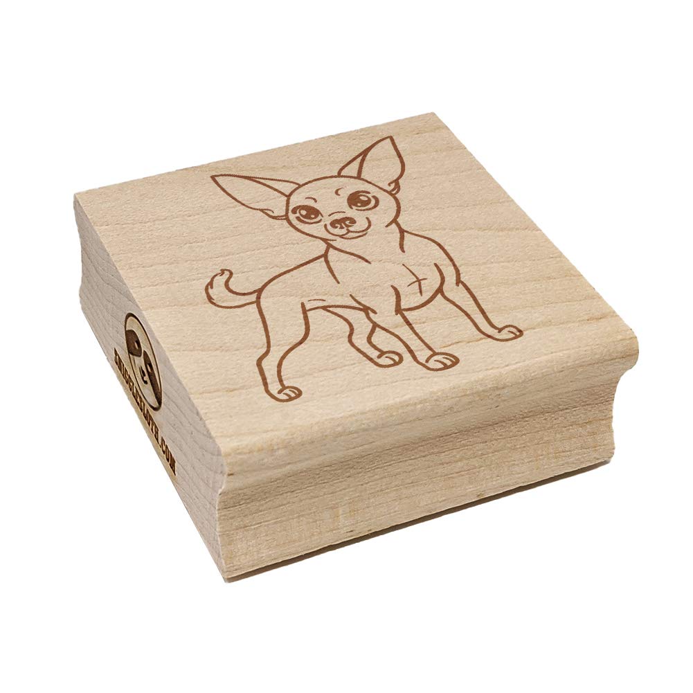 1.25 Inch Small Chihuahua Pet Dog Rubber Stamp for DIY Scrapbooking, Card Making, and Craft Projects - Perfect for Handmade Greeting Cards, Journals, and Gift Wrapping