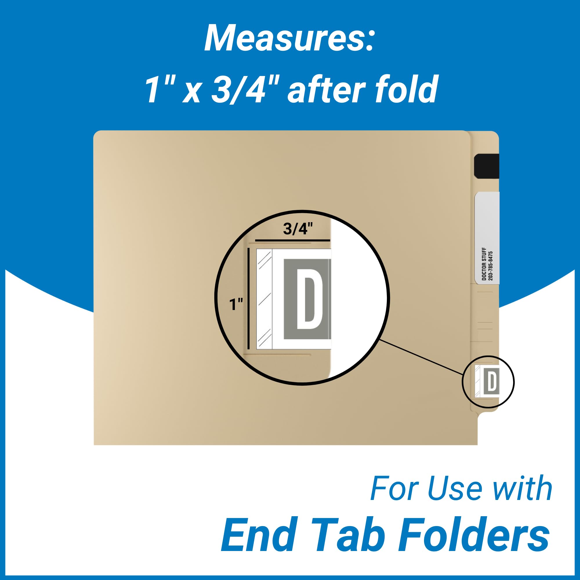 Doctor Stuff - Alphabet File Folder Labels A-Z Complete Set with Mc, 27 Rolls (500 Labels/Roll) - 1