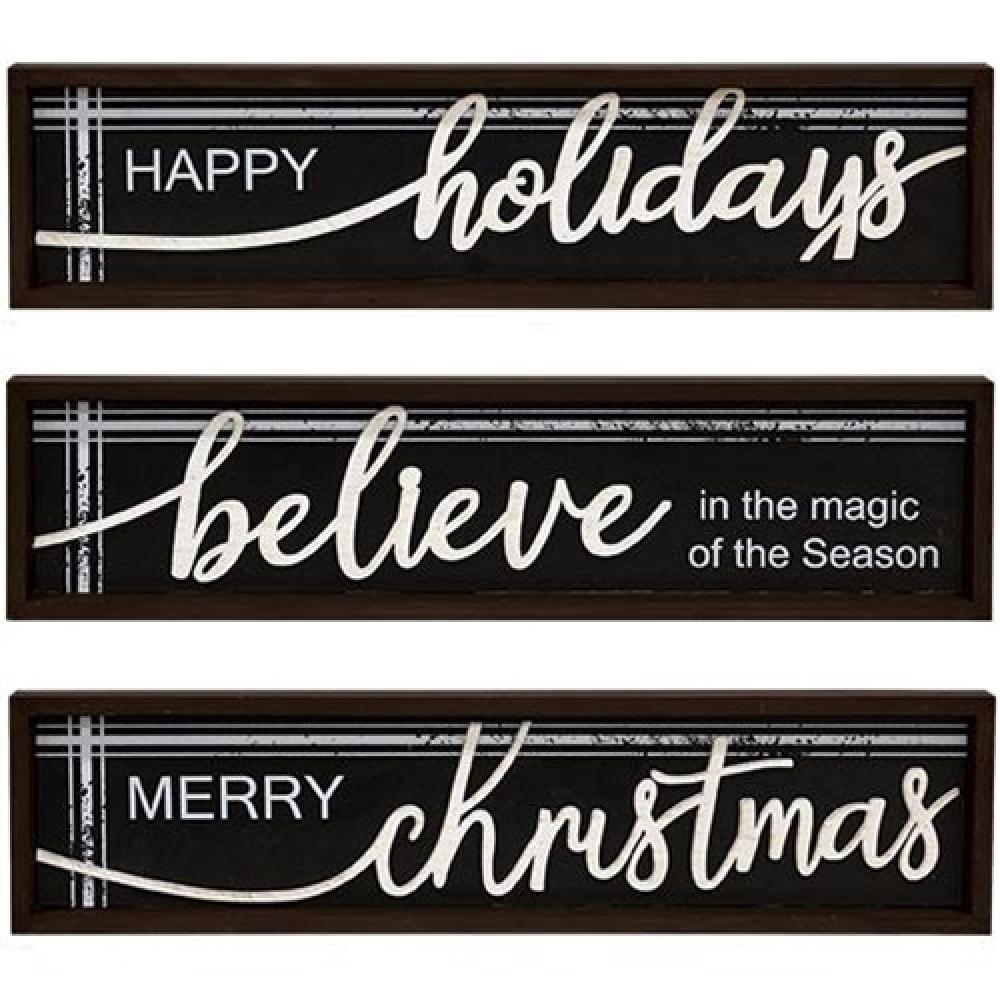 Black and White Christmas Photo Frame Set of 3 - Perfect for Holiday Decor, Gifts, and Family Memories