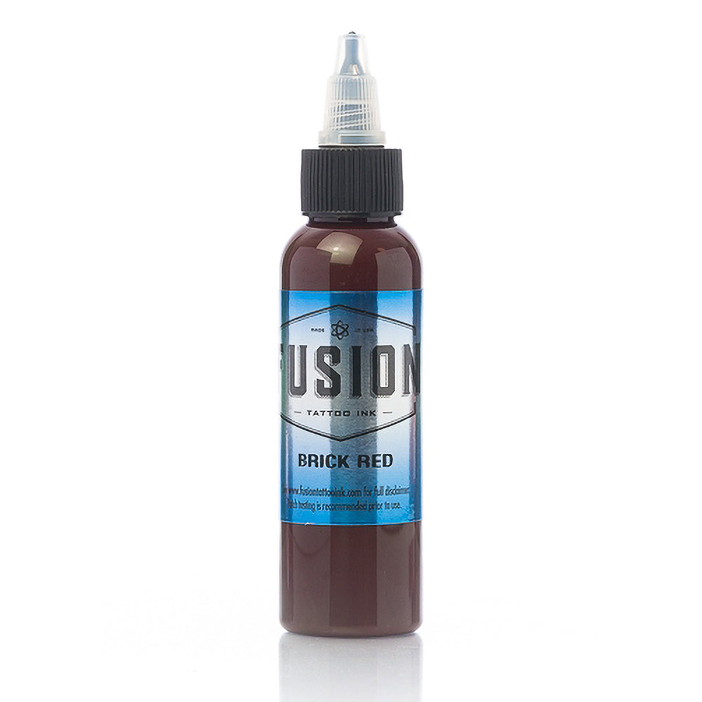 Premium Brick Red Fusion Tattoo Ink - Professional Tattoo Artist Supplies - 1oz/5oz/10oz Bottles - Ideal for Tattoo Shops & Body Art Studios
