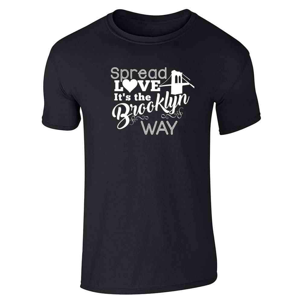 Pop Threads Spread Love It's The Brooklyn Way Graphic T-Shirt for Men - Casual Streetwear & Urban Fashion Tee for Everyday Wear