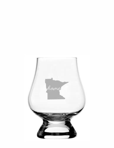 Minnesota Whisky Glass 2.5oz - Mini Etched Wee Glass for Scotch & Bourbon Lovers