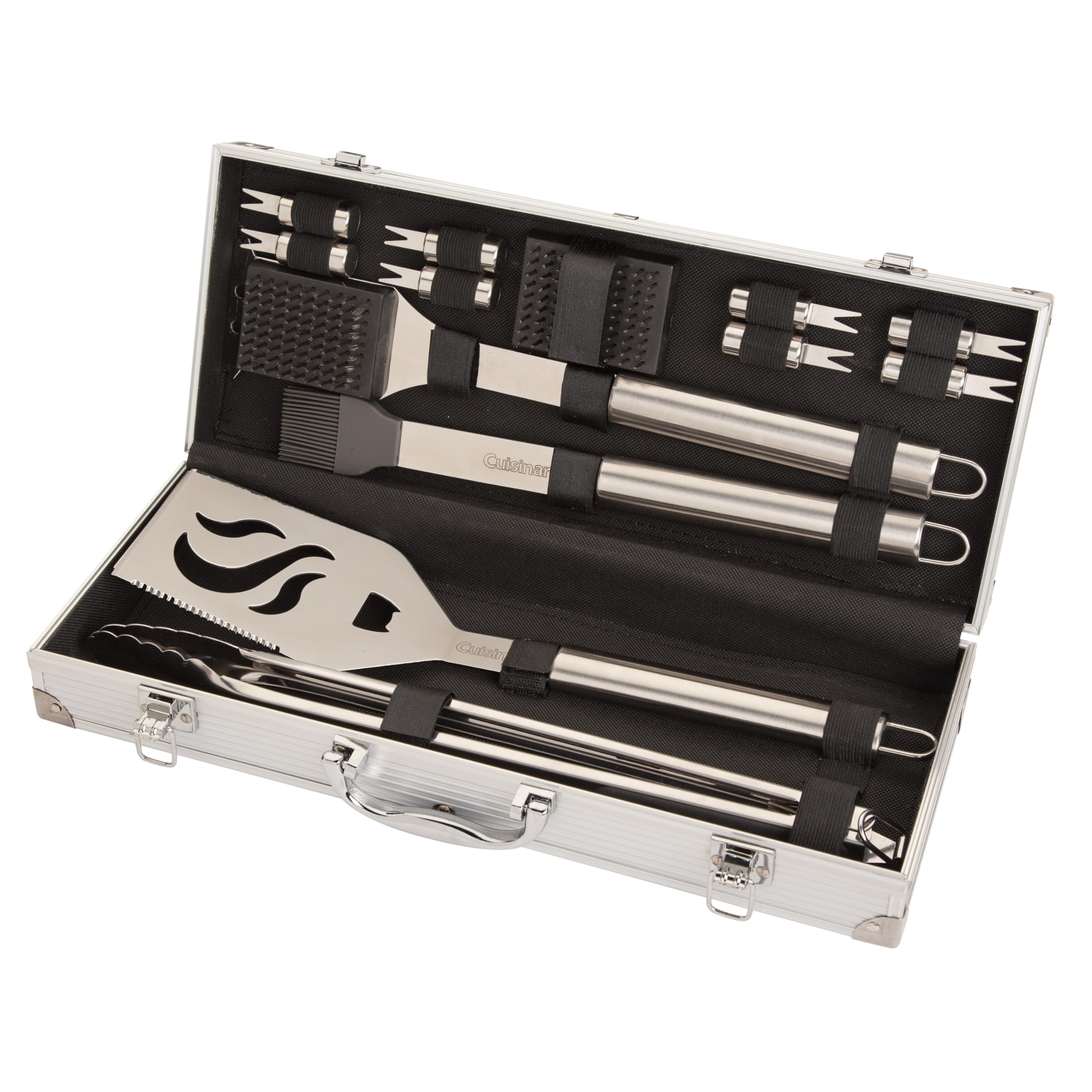 Cuisinart CGS-5014 Deluxe 14-Piece Stainless Steel BBQ Grill Tool Set - Perfect for Outdoor Grilling, Backyard Cookouts & Camping Trips