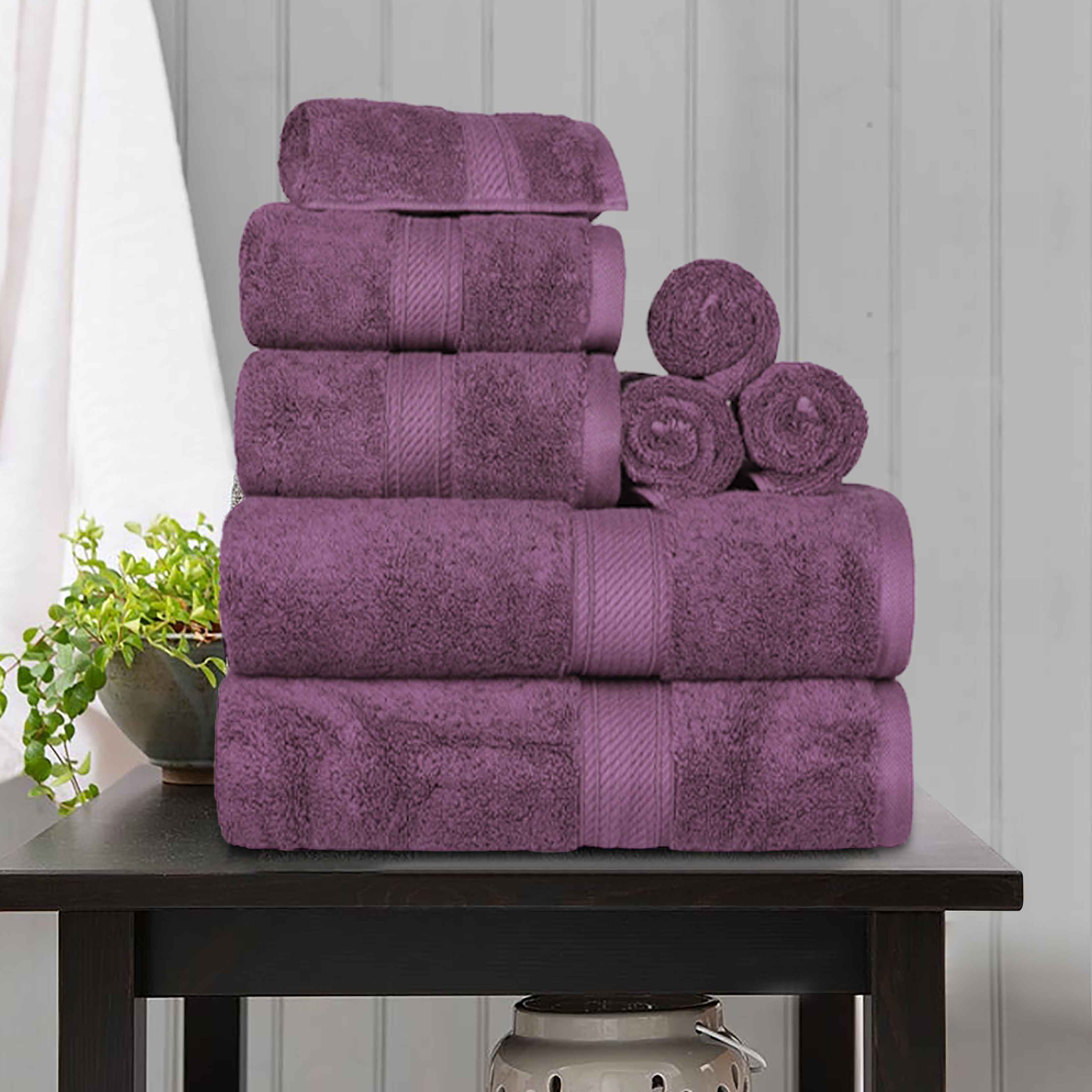 Premium 8-Piece Egyptian Cotton Towel Set - Ultra Soft, Heavyweight & Plush for Bath, Spa & Luxury Home Decor