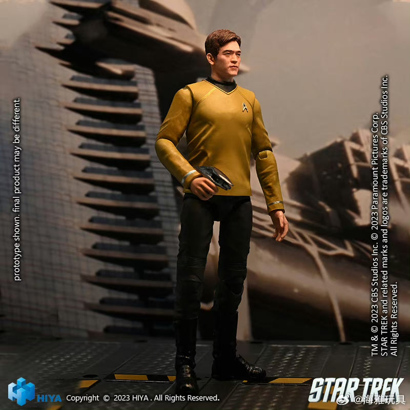 1/18 HIYA 4inch Action Figure Exquisite Mini Series STAR TREK 2009 Sulu - Collectible Movie Character Model for Display & Play - Perfect for Fans, Gift Giving, and Sci-Fi Collectors